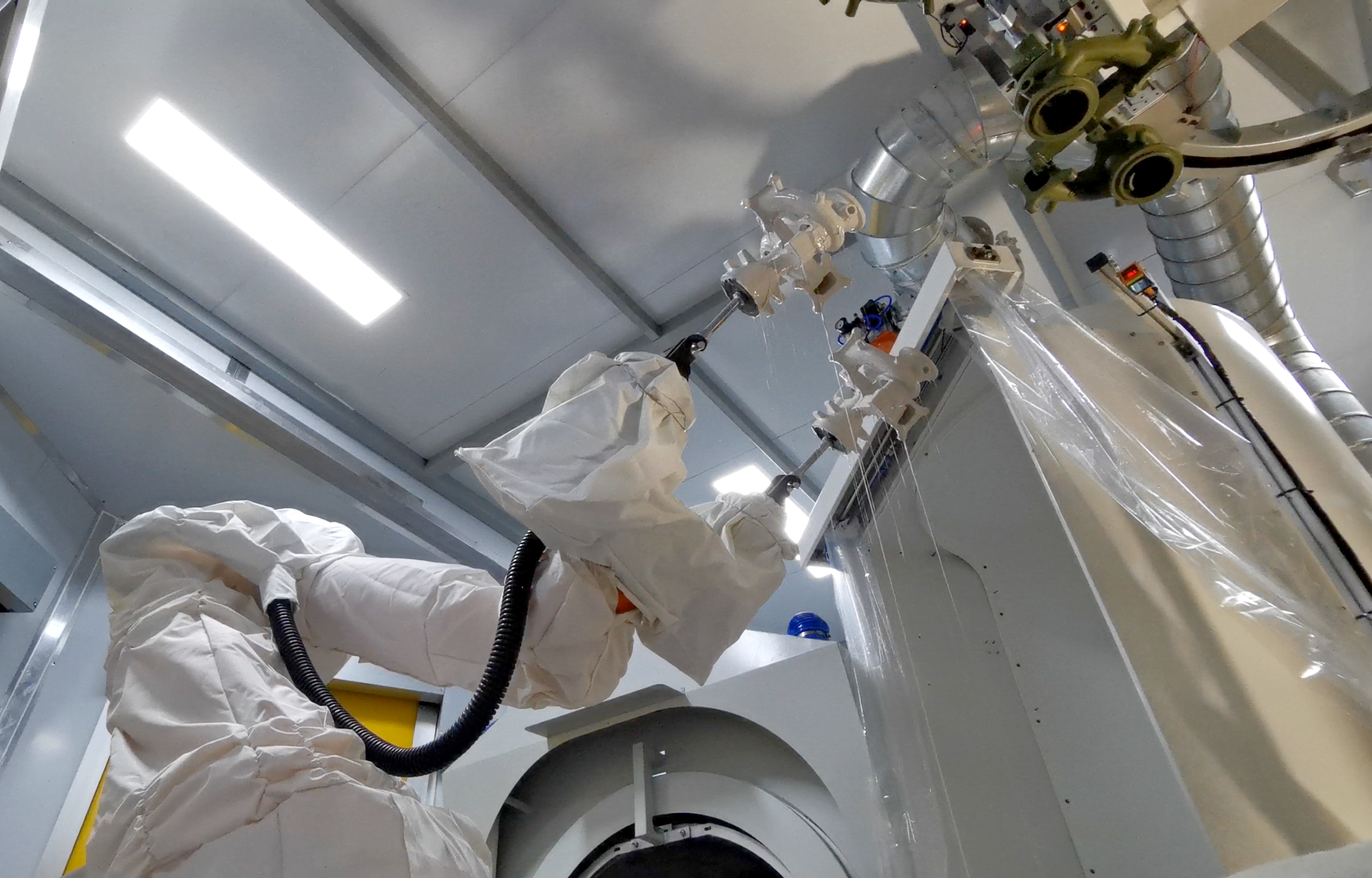 Robotic shell building system for investment casting