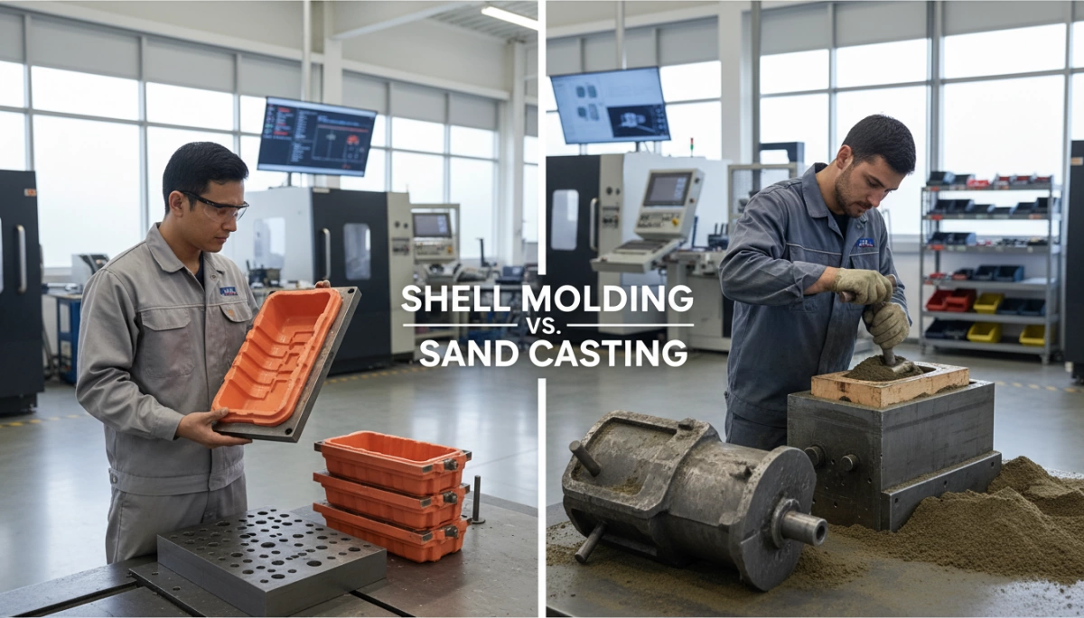Shell molding process vs sand casting comparison