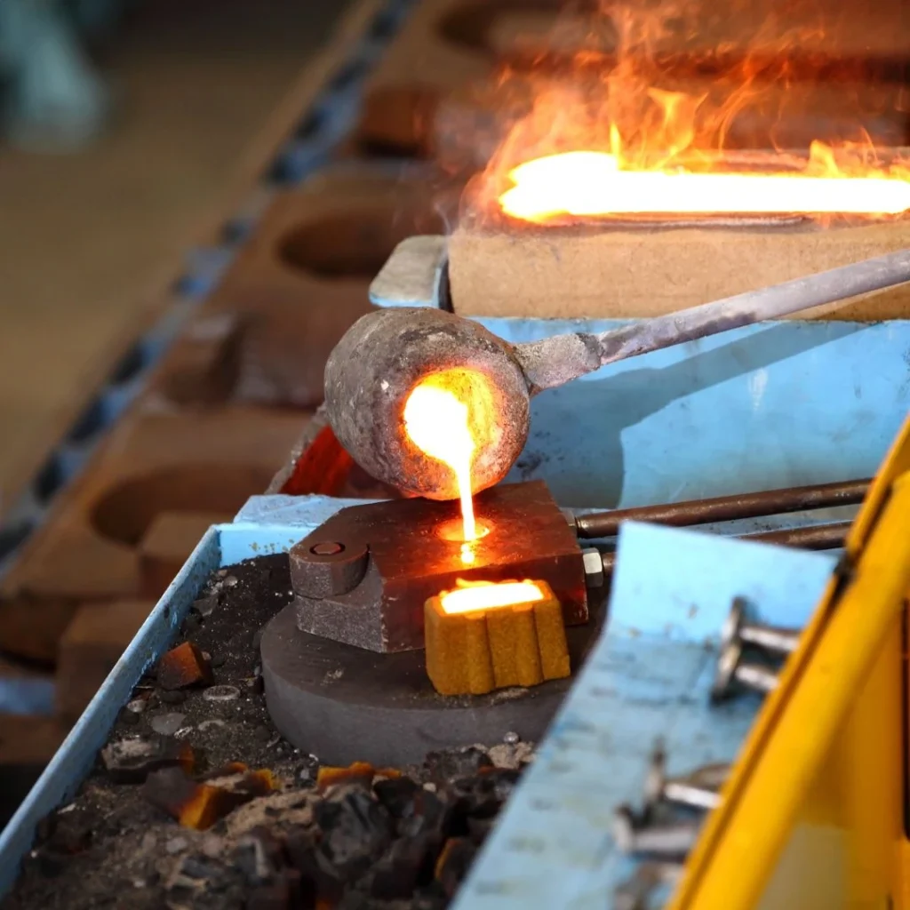 Wax Removal and Metal Pouring