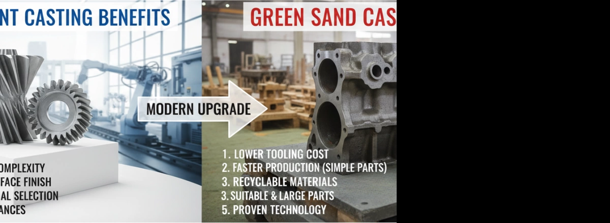 investment casting benefits vs green sand casting