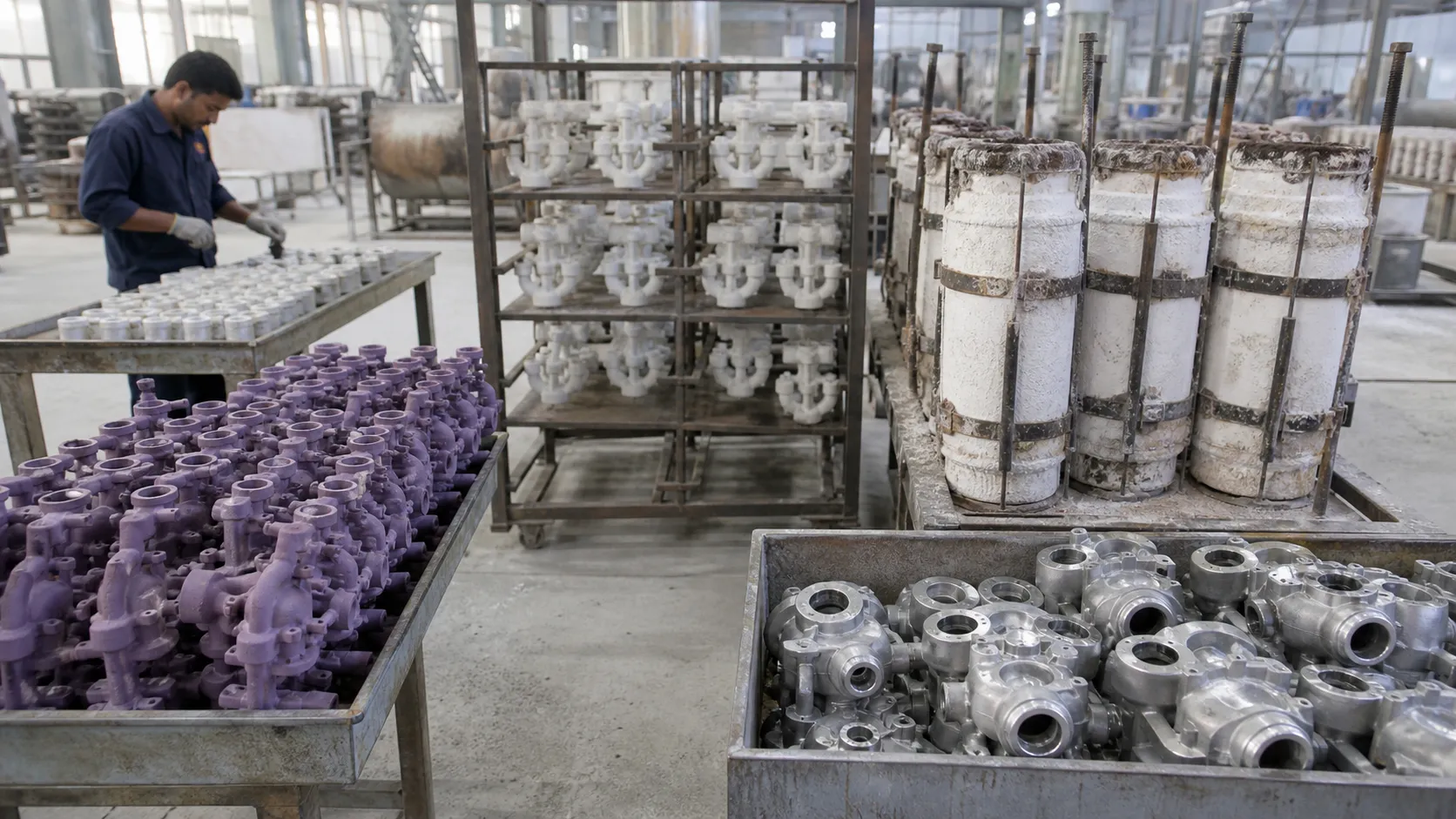 Precision investment casting process flow