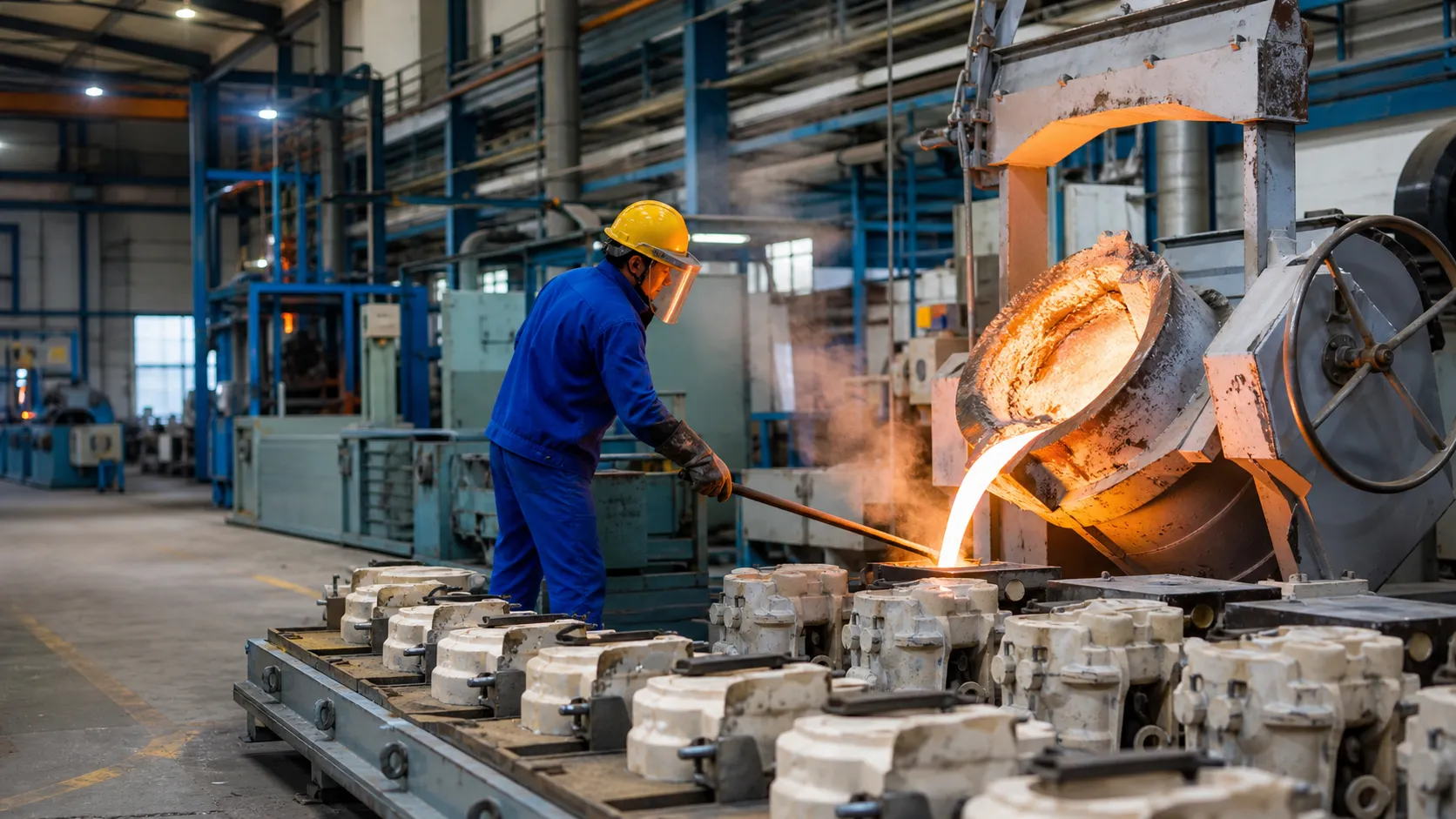 Precision nickel casting production line