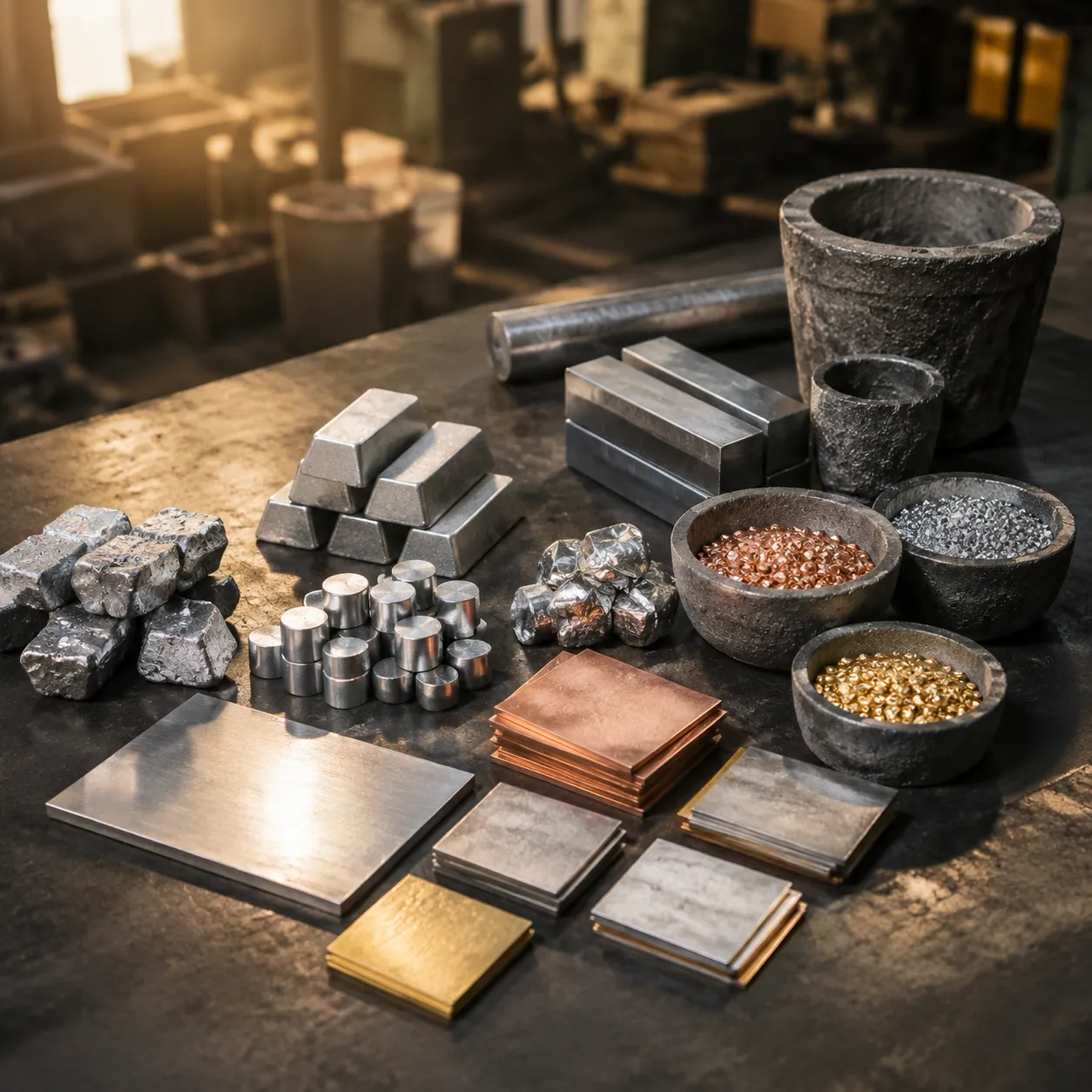 Metals and alloys for metal investment casting