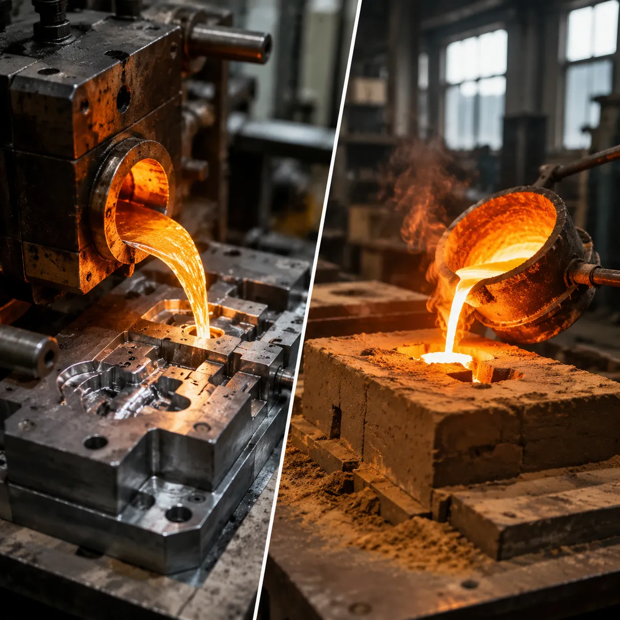 die casting vs sand casting process comparison