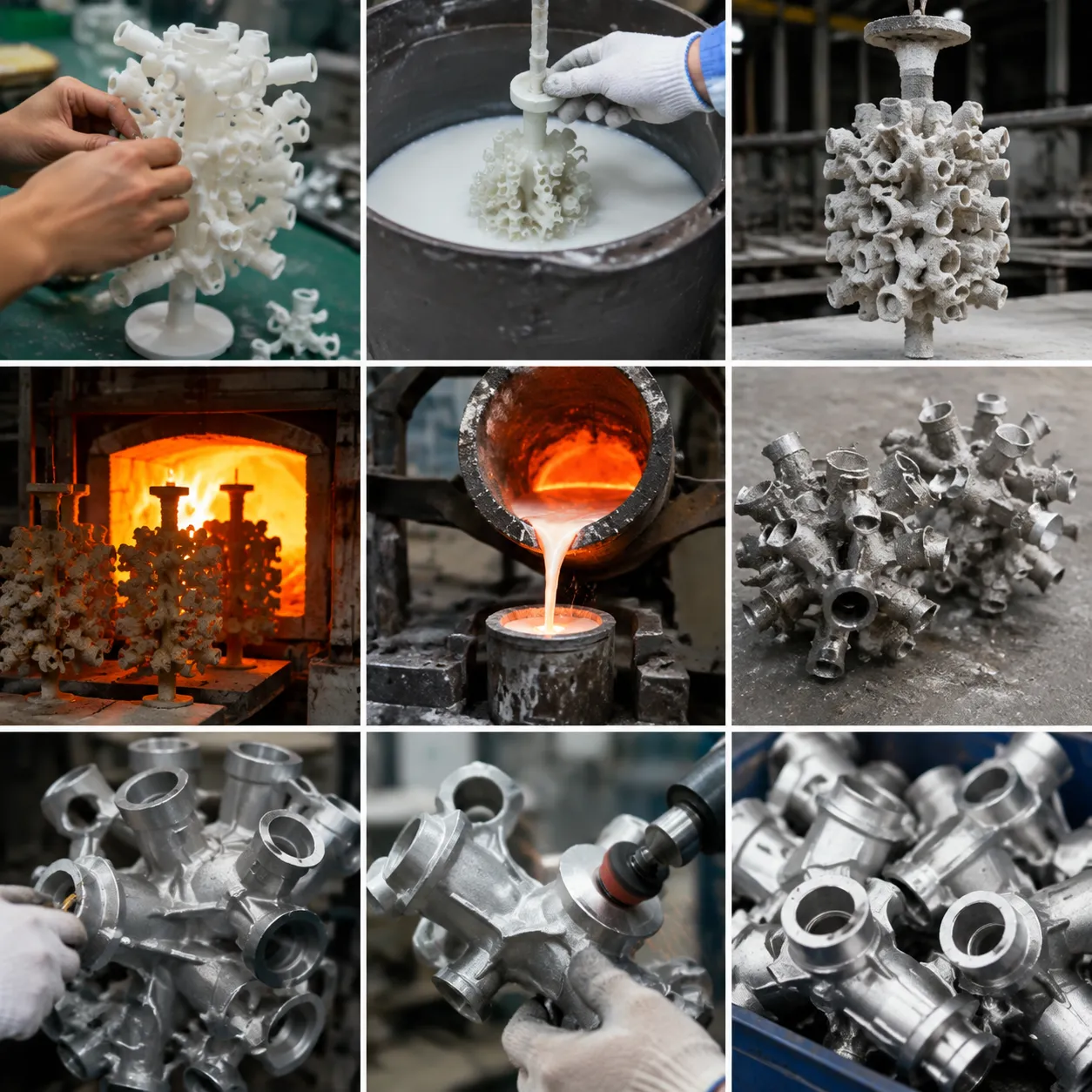 A356 investment casting process workflow