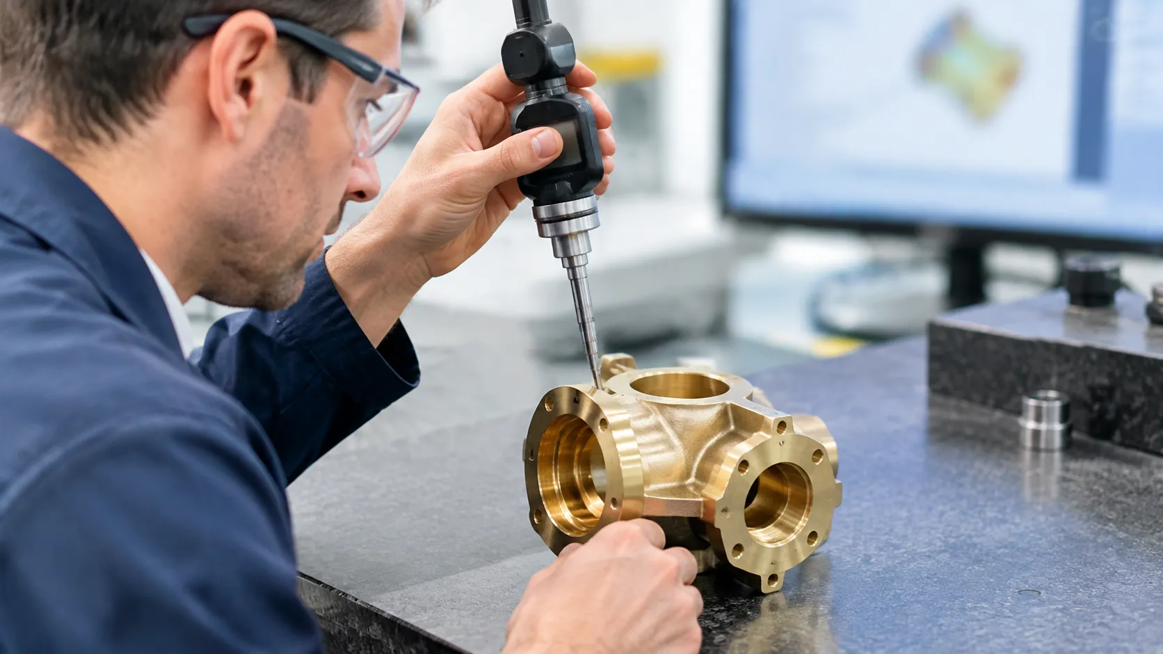Brass investment casting CNC machining inspection