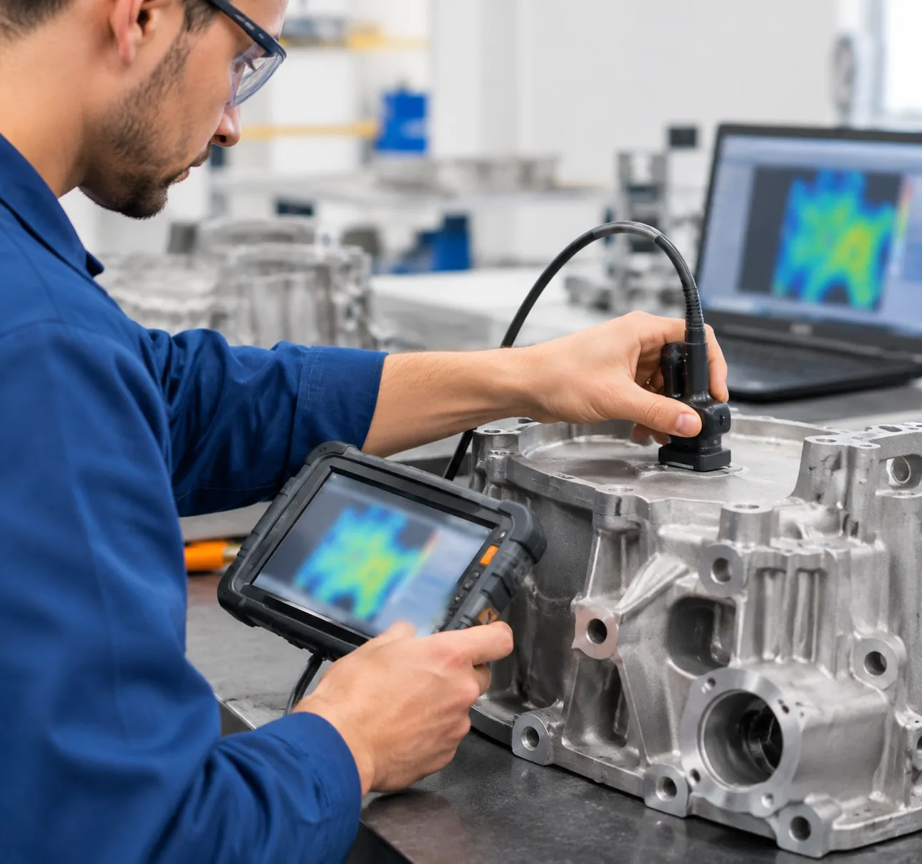 Cast alloy NDT inspection and quality testing