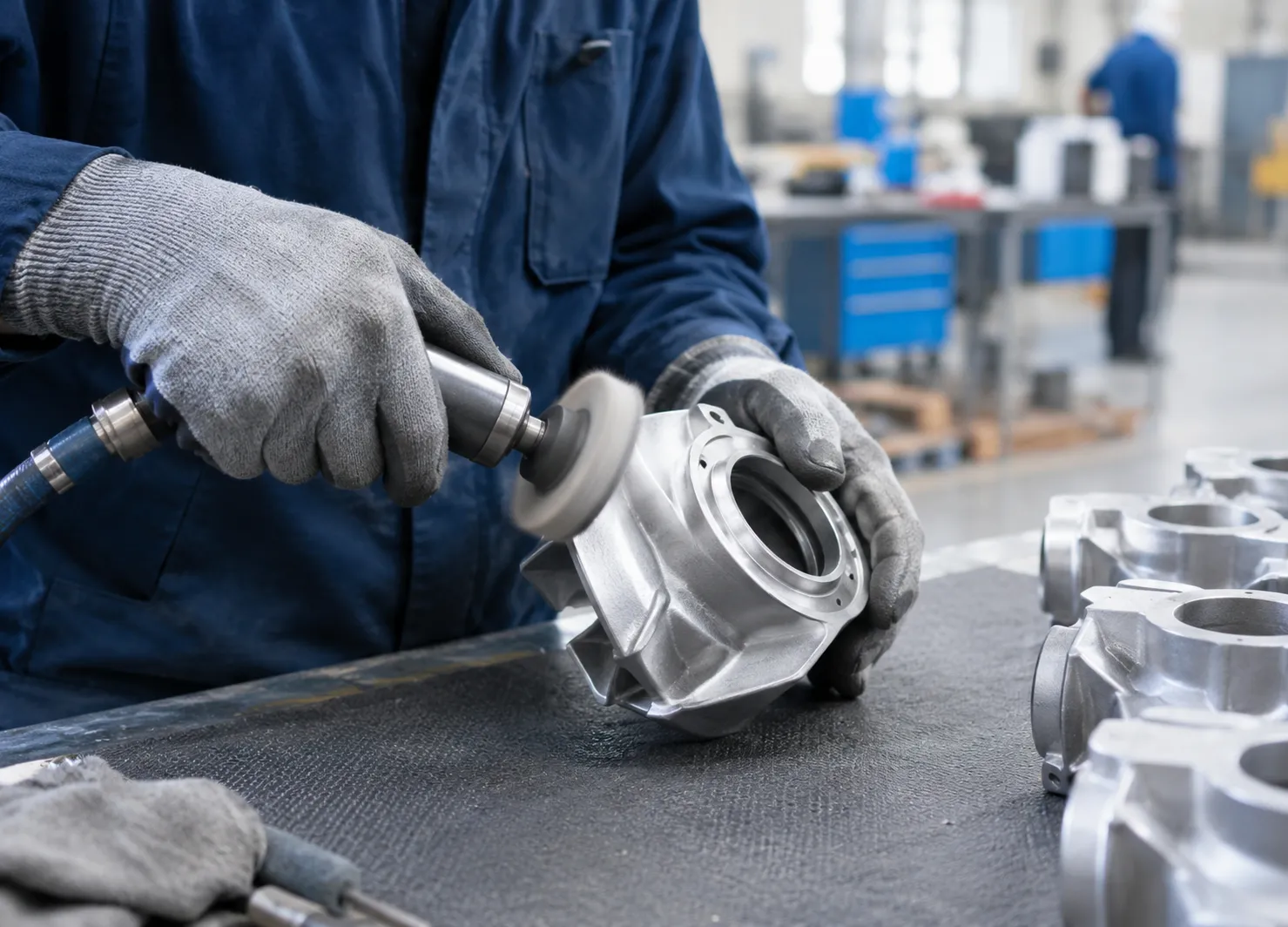 Investment casting material surface finishing