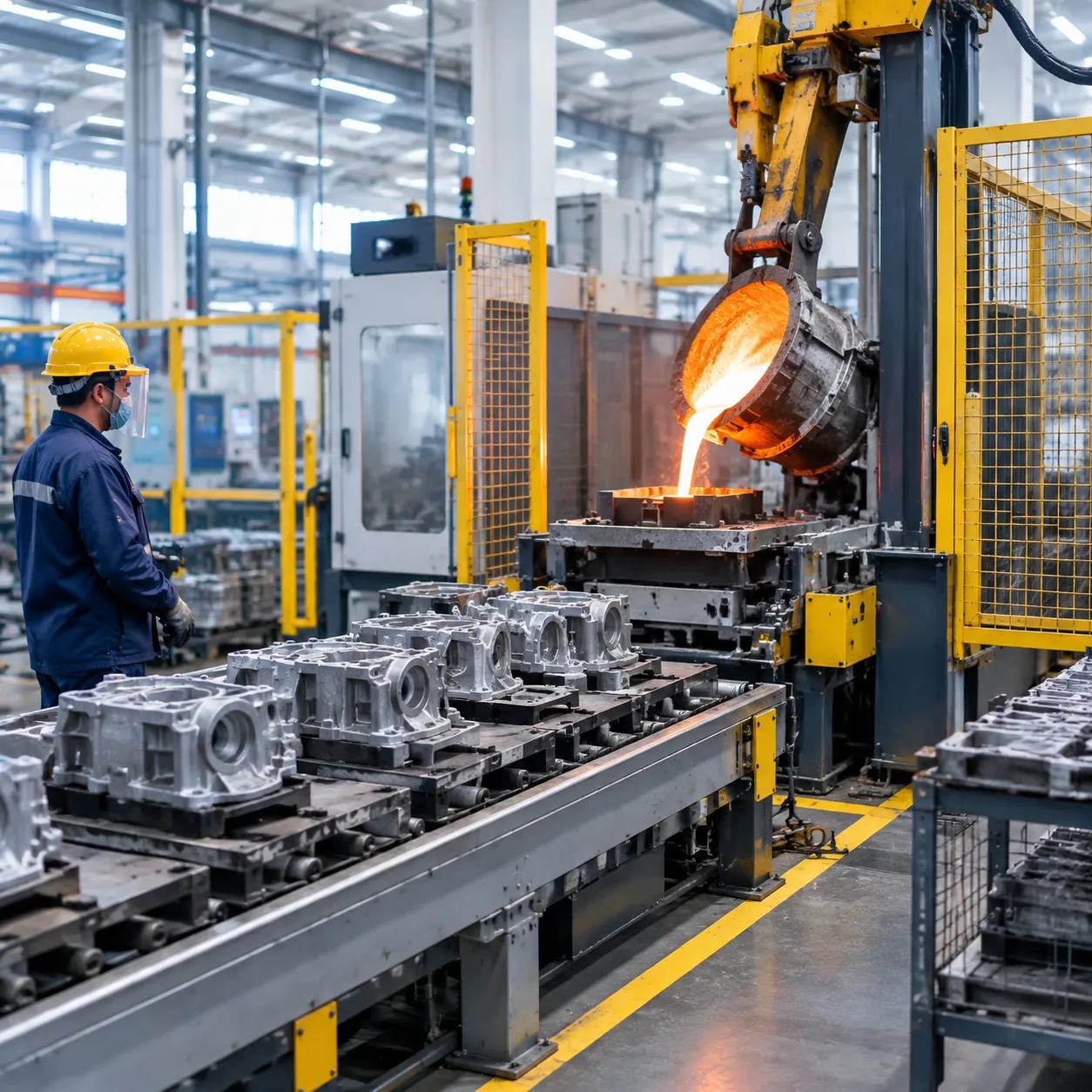 Metal casting part manufacturing process