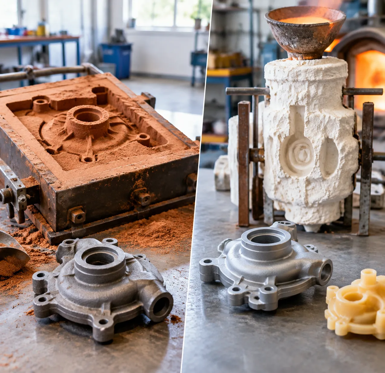 `sand casting vs investment casting`