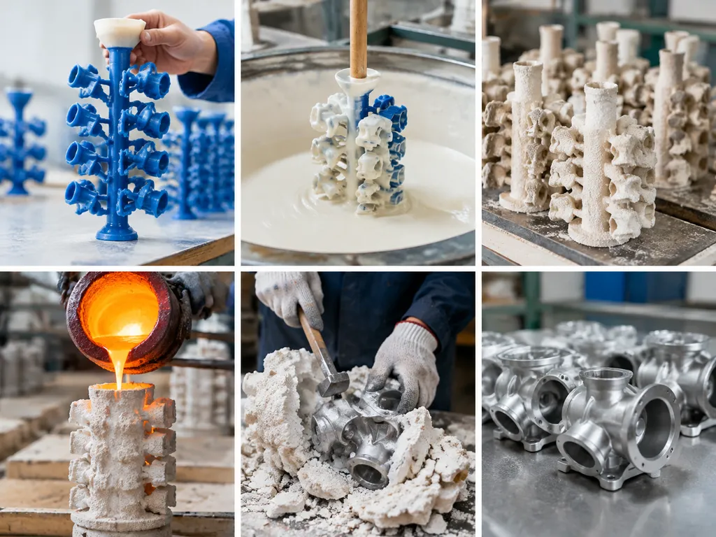 Ceramic shell investment casting process steps