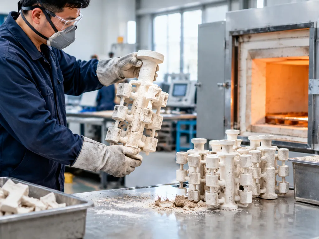 Dewax ing and sintering in investment casting